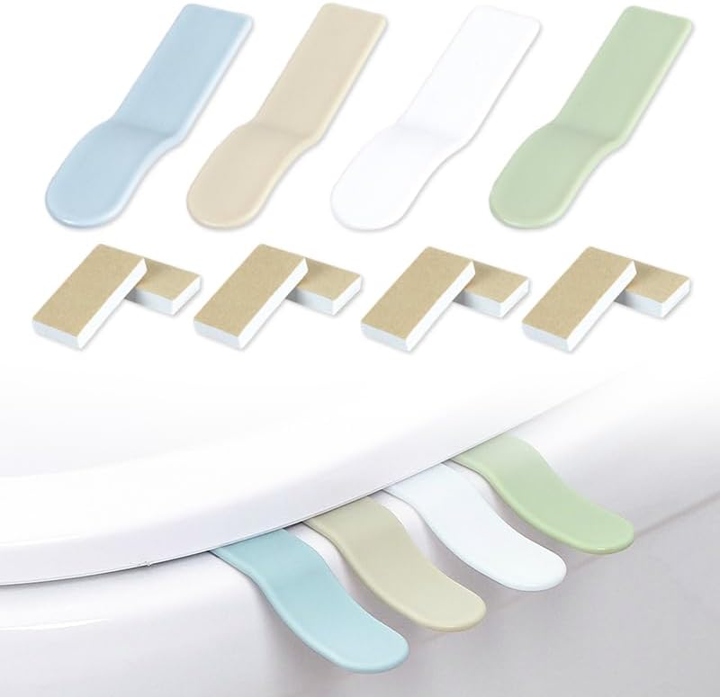 Yopolaz 4 Pack Toilet Seat Lifter - Toilet Seat Lift Handle Tools - Extra Long Avoid Touching Seat Cover Lifter Bathroom Accessories for Home, Office, and Hotel (4 Pack) - Image 1